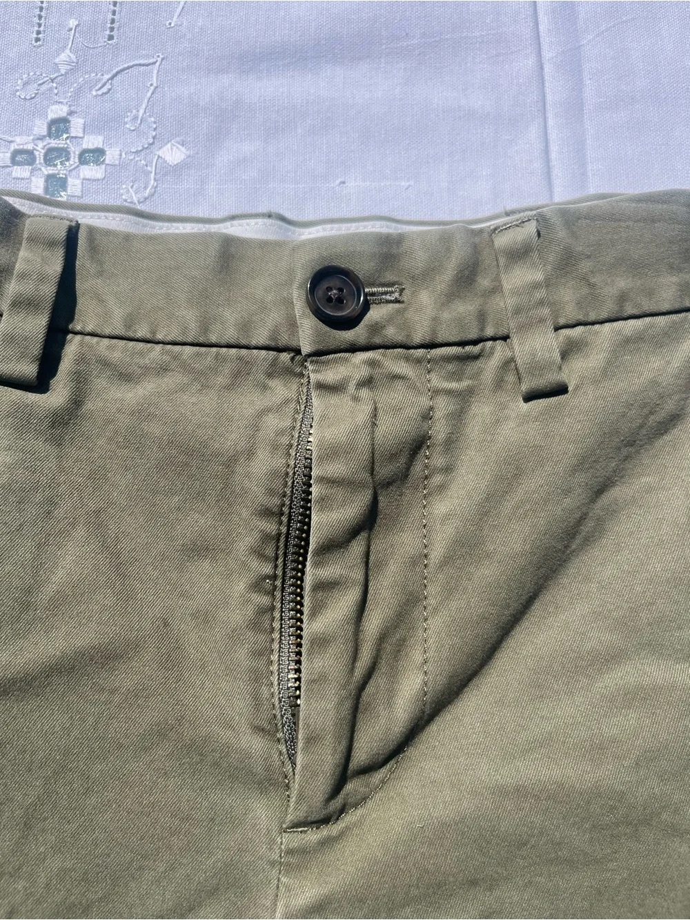 Banana Republic Olive Green Chino Bermuda Shorts